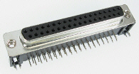 D-SUB 37 Pin Female Right Angle PCB Mount, 12-R37F